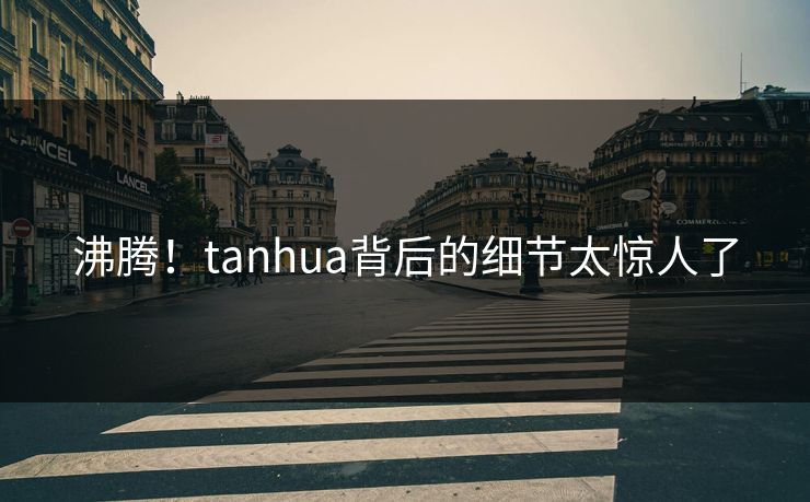 沸腾！tanhua背后的细节太惊人了