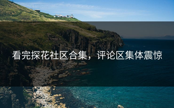 看完探花社区合集，评论区集体震惊
