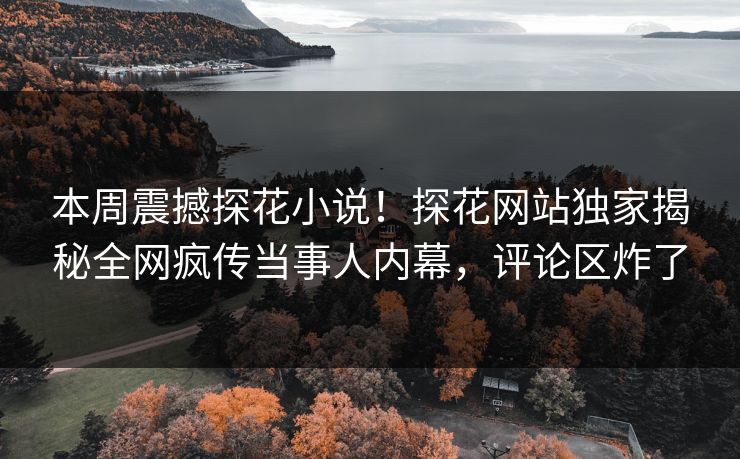 本周震撼探花小说！探花网站独家揭秘全网疯传当事人内幕，评论区炸了