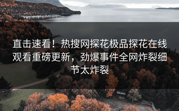直击速看！热搜网探花极品探花在线观看重磅更新，劲爆事件全网炸裂细节太炸裂