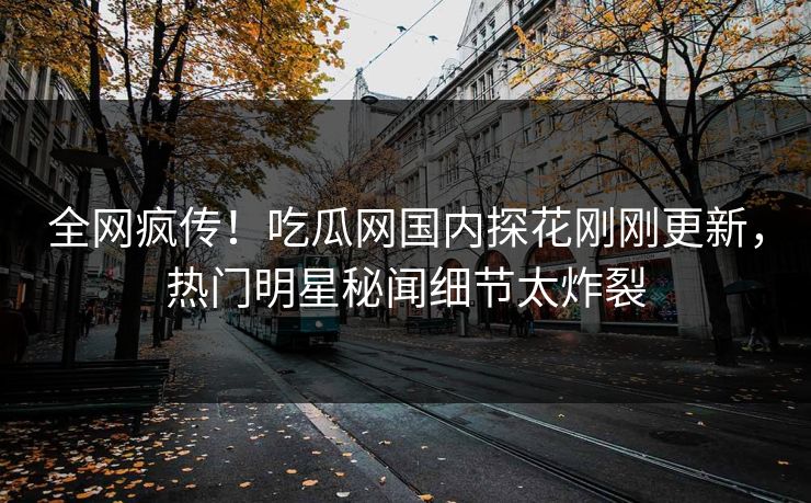 全网疯传！吃瓜网国内探花刚刚更新，热门明星秘闻细节太炸裂