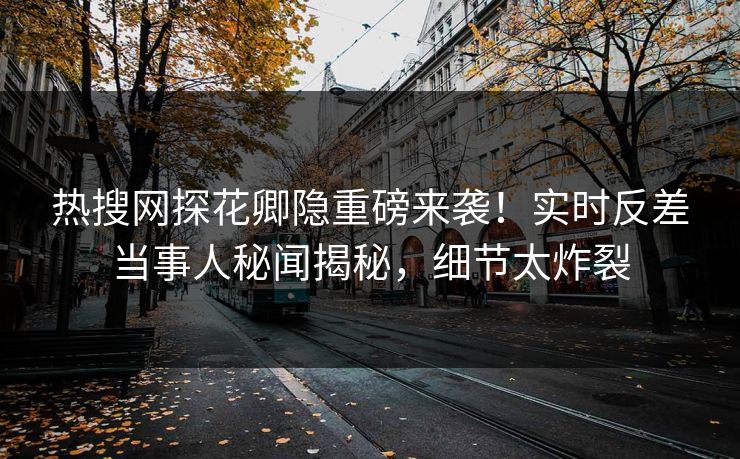 热搜网探花卿隐重磅来袭！实时反差当事人秘闻揭秘，细节太炸裂
