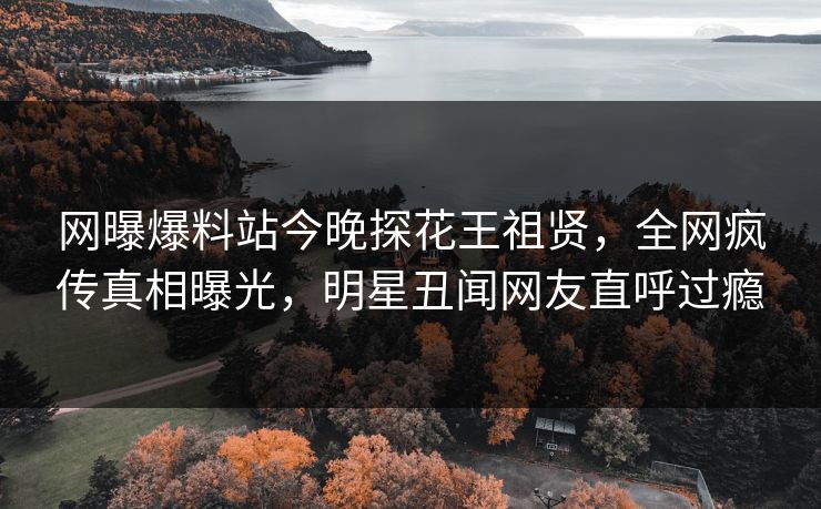 网曝爆料站今晚探花王祖贤，全网疯传真相曝光，明星丑闻网友直呼过瘾